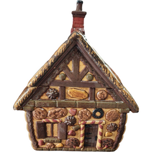 Duncan Enterprises Pottery Gingerbread House Cookie Jar & Lid
