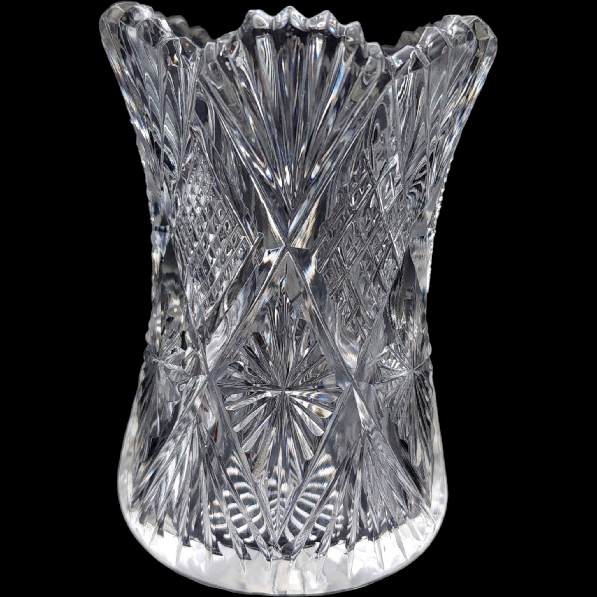 3" Duncan & Miller Vintage Clear Pressed Glass Toothpick Holder / Mini Vase