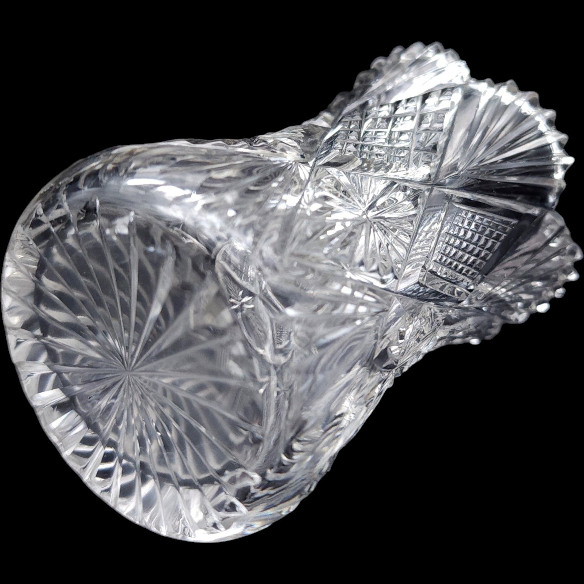 3" Duncan & Miller Vintage Clear Pressed Glass Toothpick Holder / Mini Vase