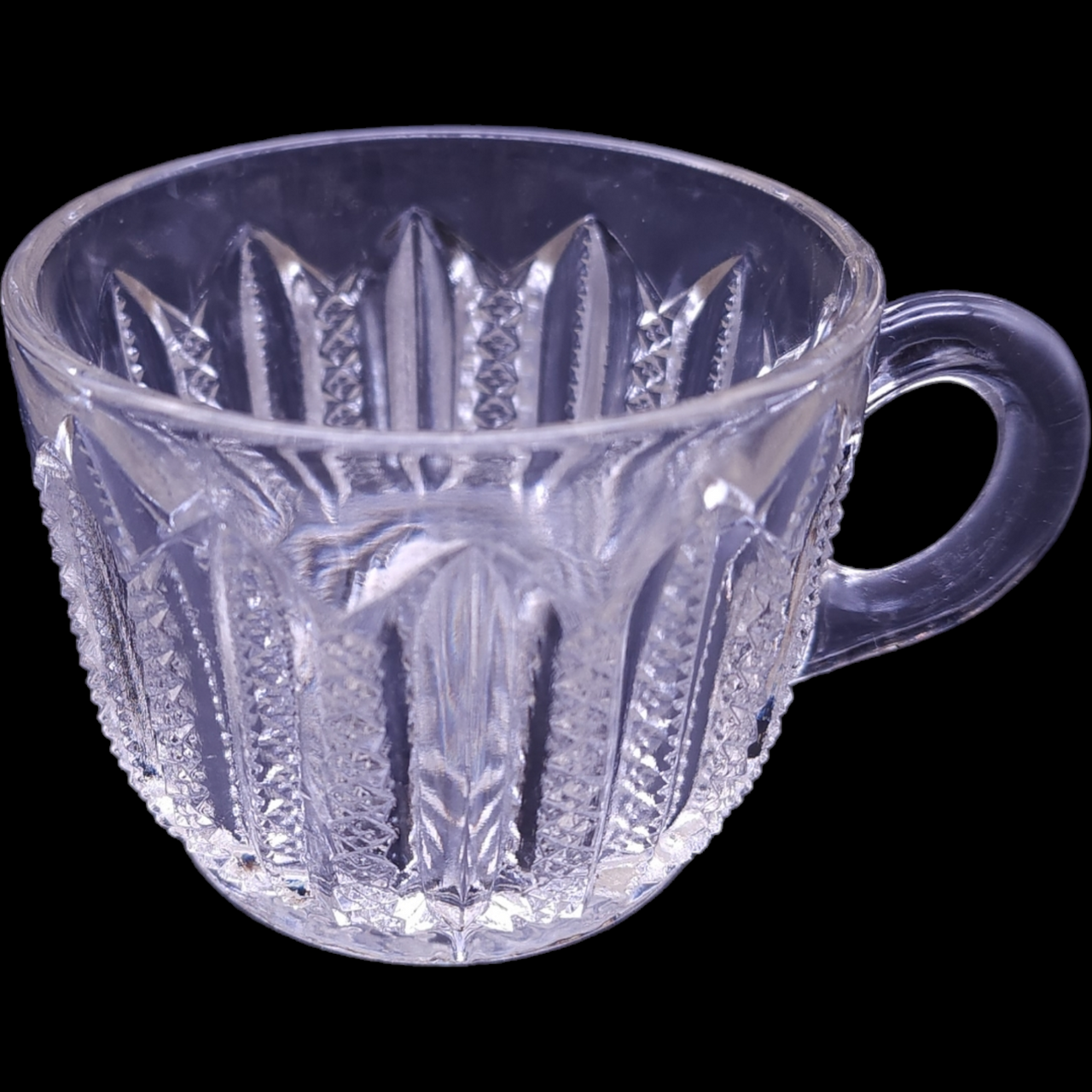 Duncan & Miller Mardi Gras Clear Pressed Punch Cup