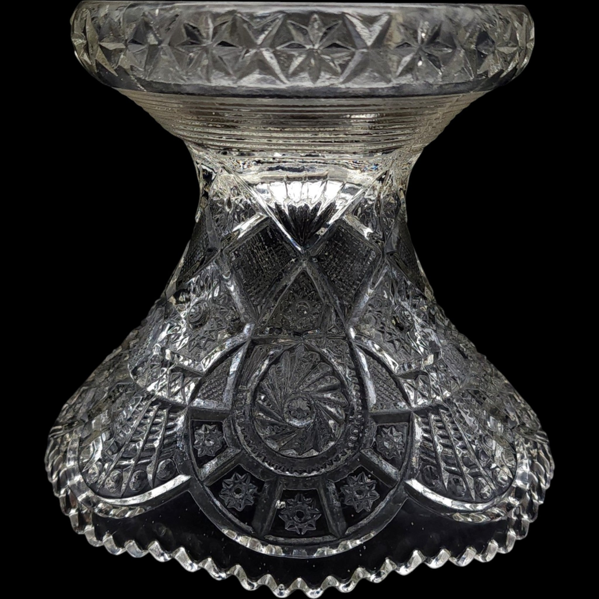 EAPG Imperial Glass Broken Arches Clear Punch Bowl Stand Pedestal Base