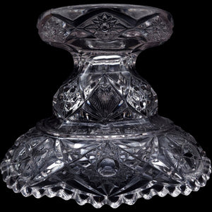 EAPG McKee Yutec Clear Glass Punch Bowl Stand Pedestal Base