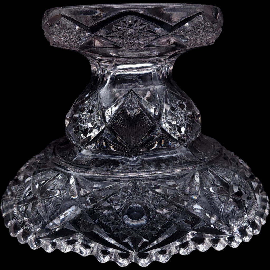 EAPG McKee Yutec Clear Glass Punch Bowl Stand Pedestal Base