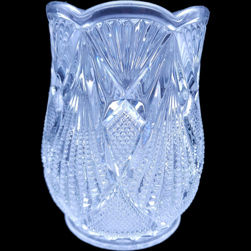 EAPG Duncan & Miller Grated Diamond & Sunburst Spooner  Celery Vase