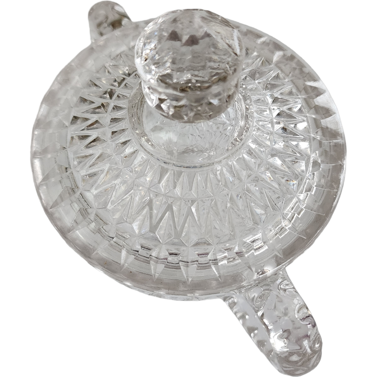 Early American Pattern Glass Victorian Oversize Sugar Bowl & Lid
