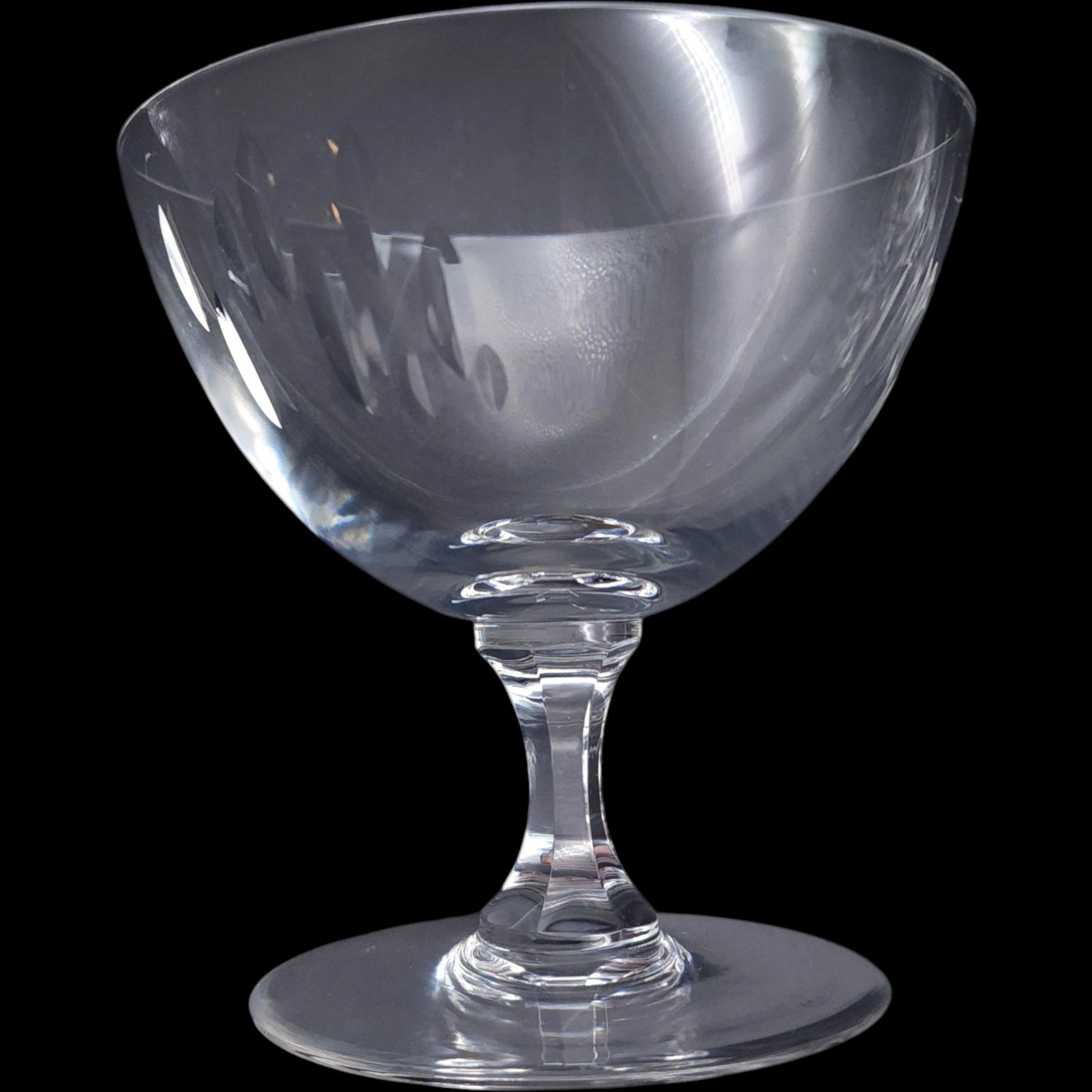 Easterling Marquise Cut Crystal Champagne Coupe  Tall Sherbet Glasses Set of 6
