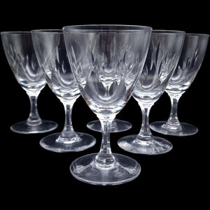 Easterling Marquise Cut Crystal Water Goblets Set of 6