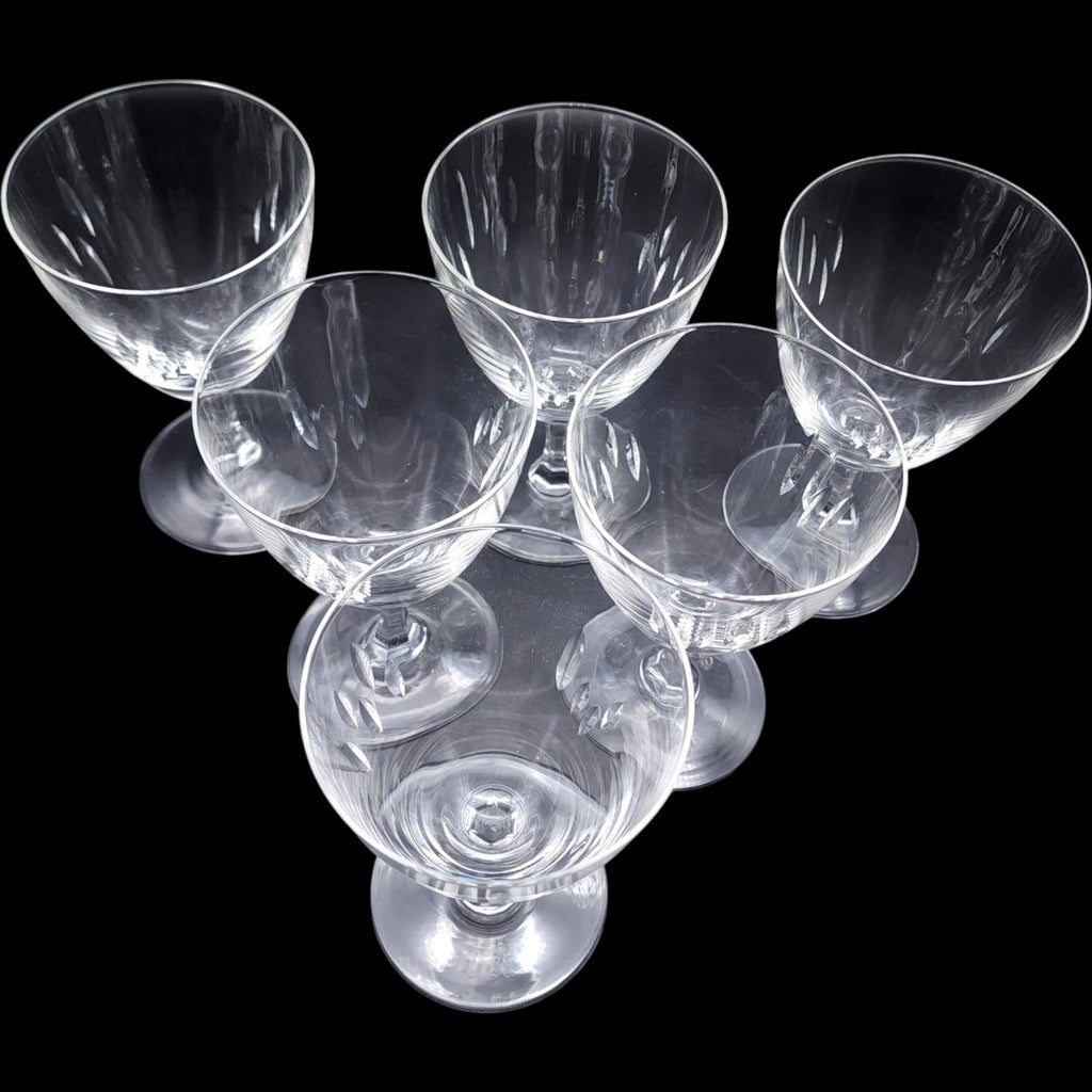Easterling Marquise Cut Crystal Water Goblets Set of 6