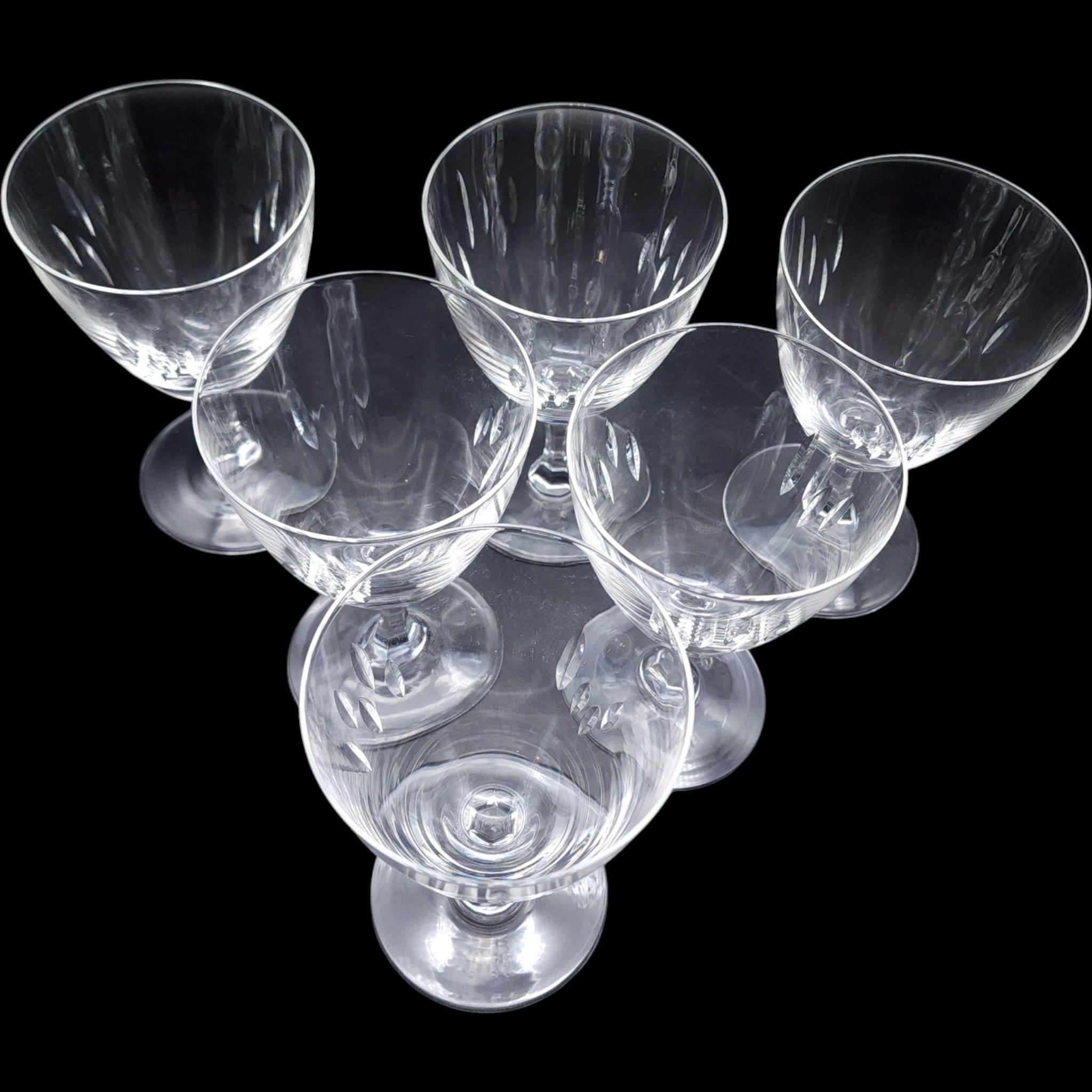 Easterling Marquise Cut Crystal Water Goblets Set of 6