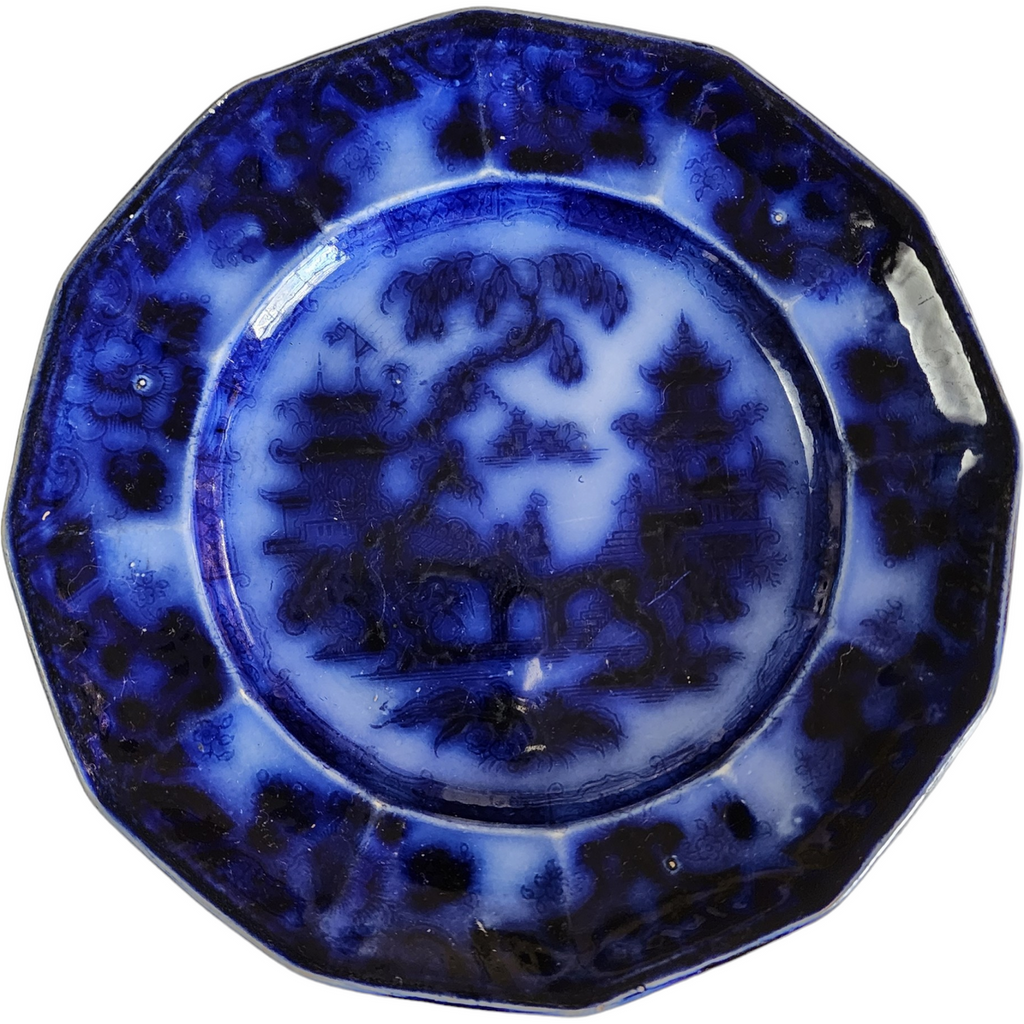 Edward Challinor Kin Shan Oriental Flow Blue Plate