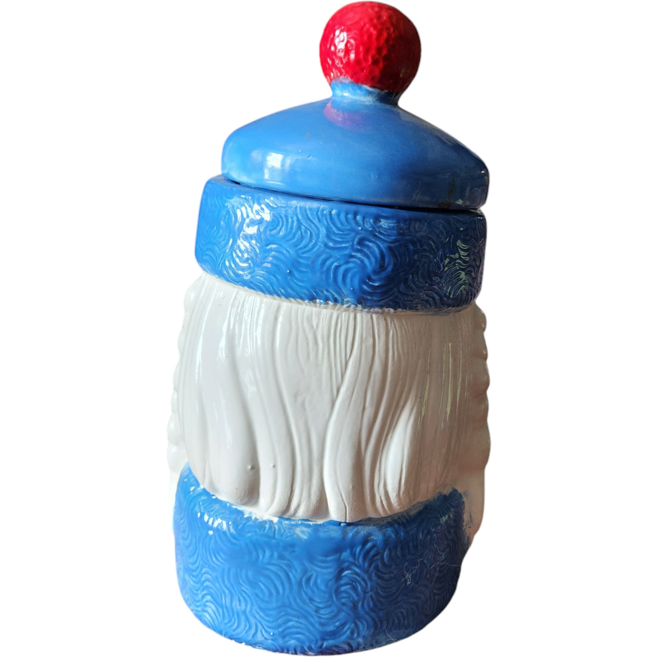 East Mitchell Clay Blow Mold Santa Claus Head Cookie Jar Farmhouse Decor A Touch of Country Charm