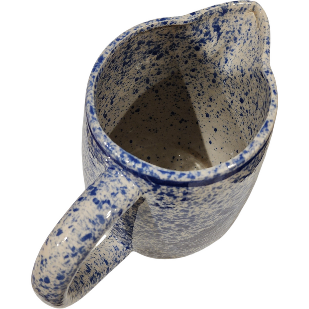 Emporium of Maine Country Life Blue Sponge Ware Pitcher