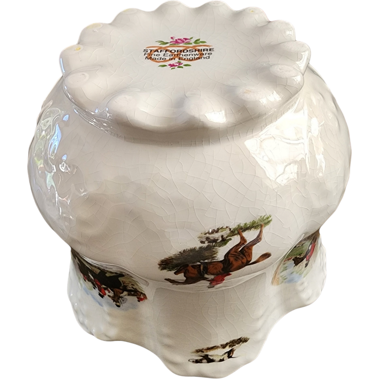 English Staffordshire Fine Earthenware The Hunt Planter Jardiniere