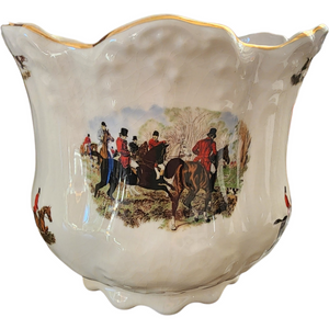 English Staffordshire Fine Earthenware The Hunt Planter Jardiniere