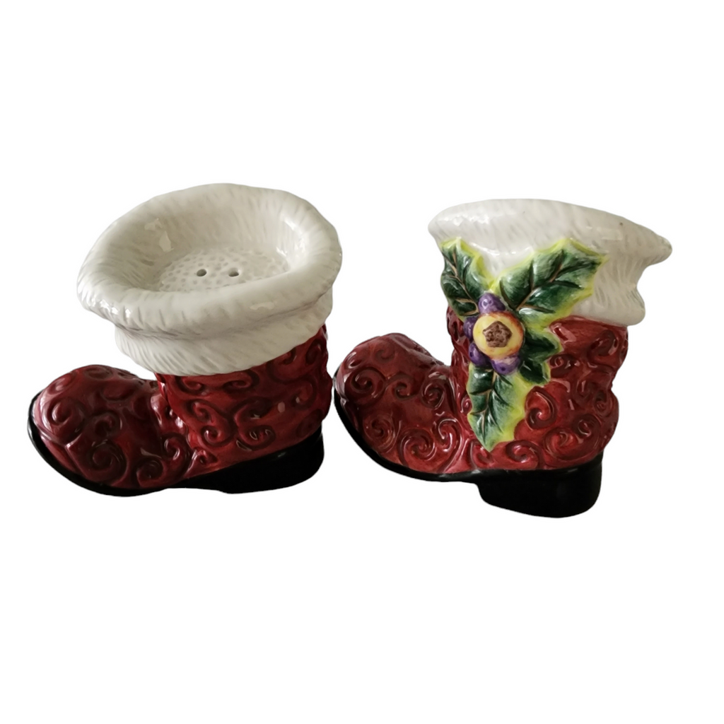 FITZ & FLOYD Christmas Santa Salt & Pepper Set