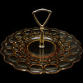 Federal Glass Center Handle Tray Yorktown Gold (Colonial)