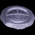 Federal Glass Patrician Clear Utility Ware Pressed Glass  Grill Plate