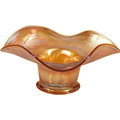 Fenton Blackberry Spray Marigold Carnival Glass Bon Bon Dish