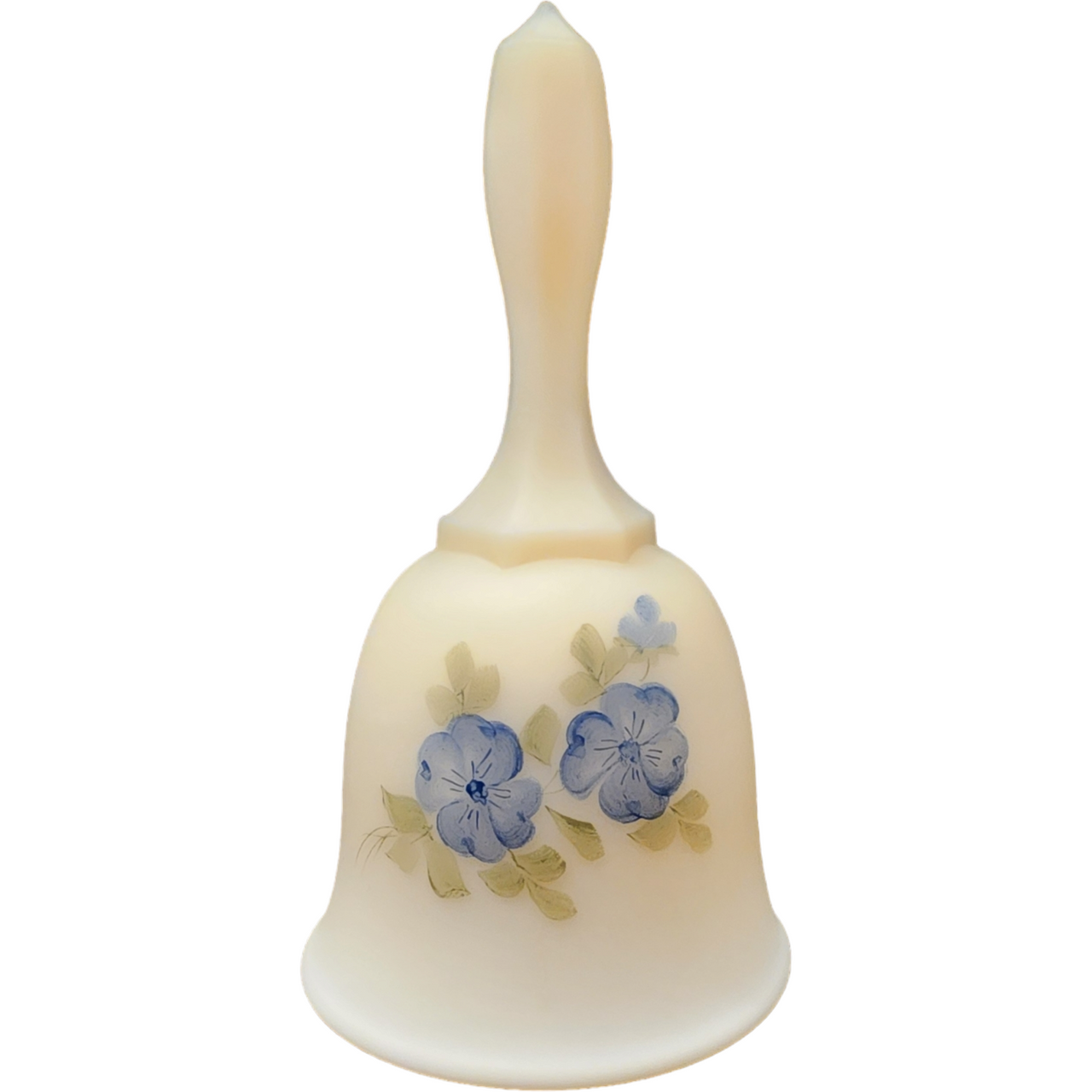 Fenton Blue Dogwood on Cameo Satin Bell