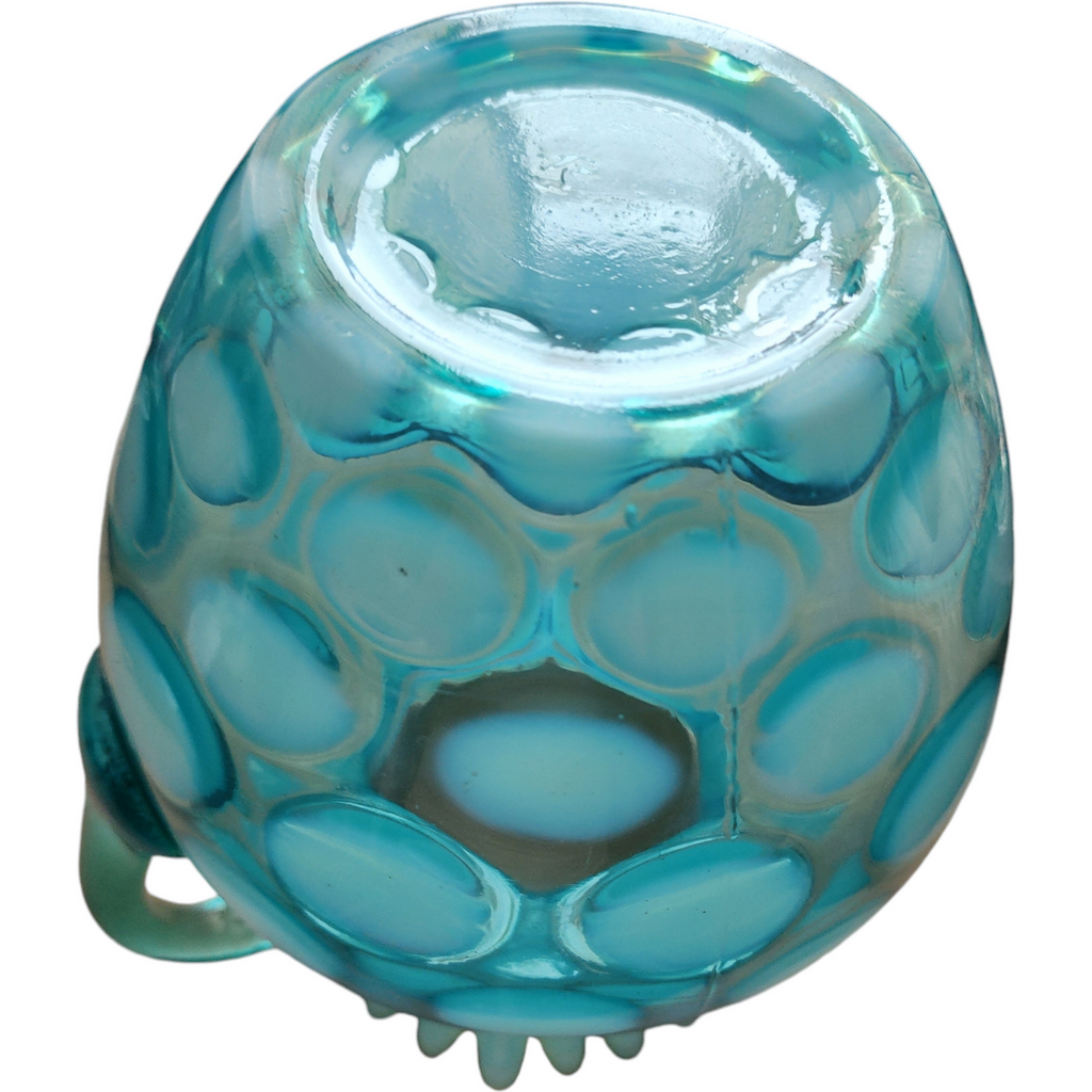 Fenton Coin Spot Blue Opalescent Pitcher