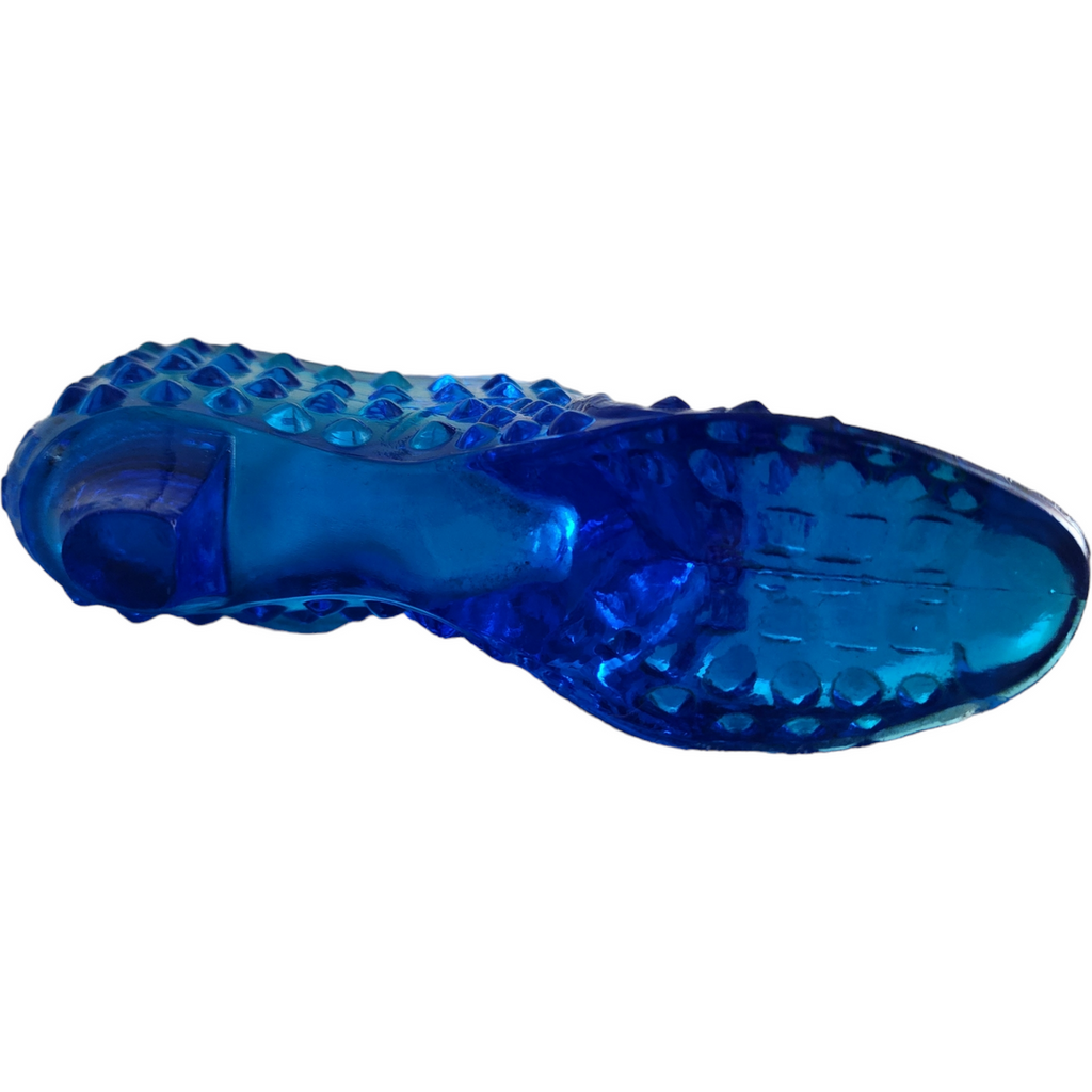 Fenton Hobnail Colonial Blue Slipper Vase
