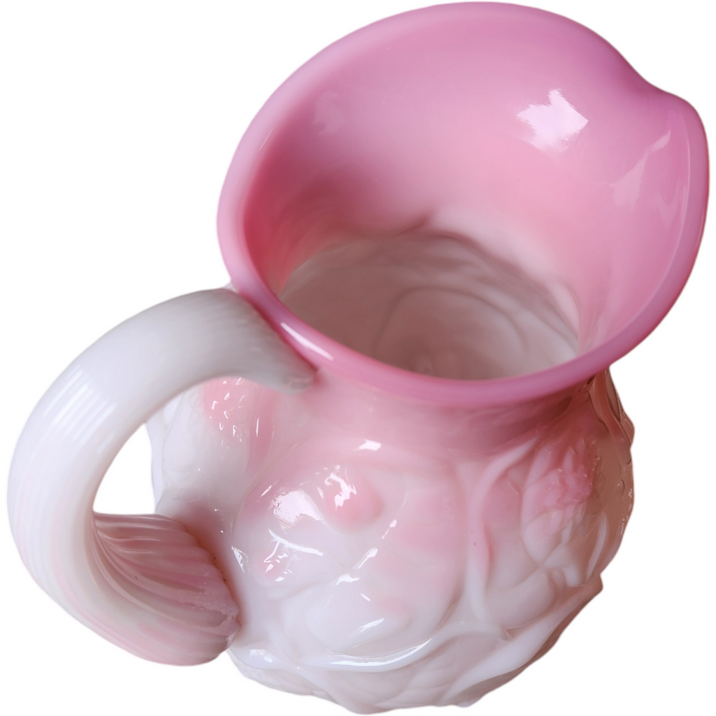Fenton Rosalene Pink Water Lily 36 Oz Pitcher