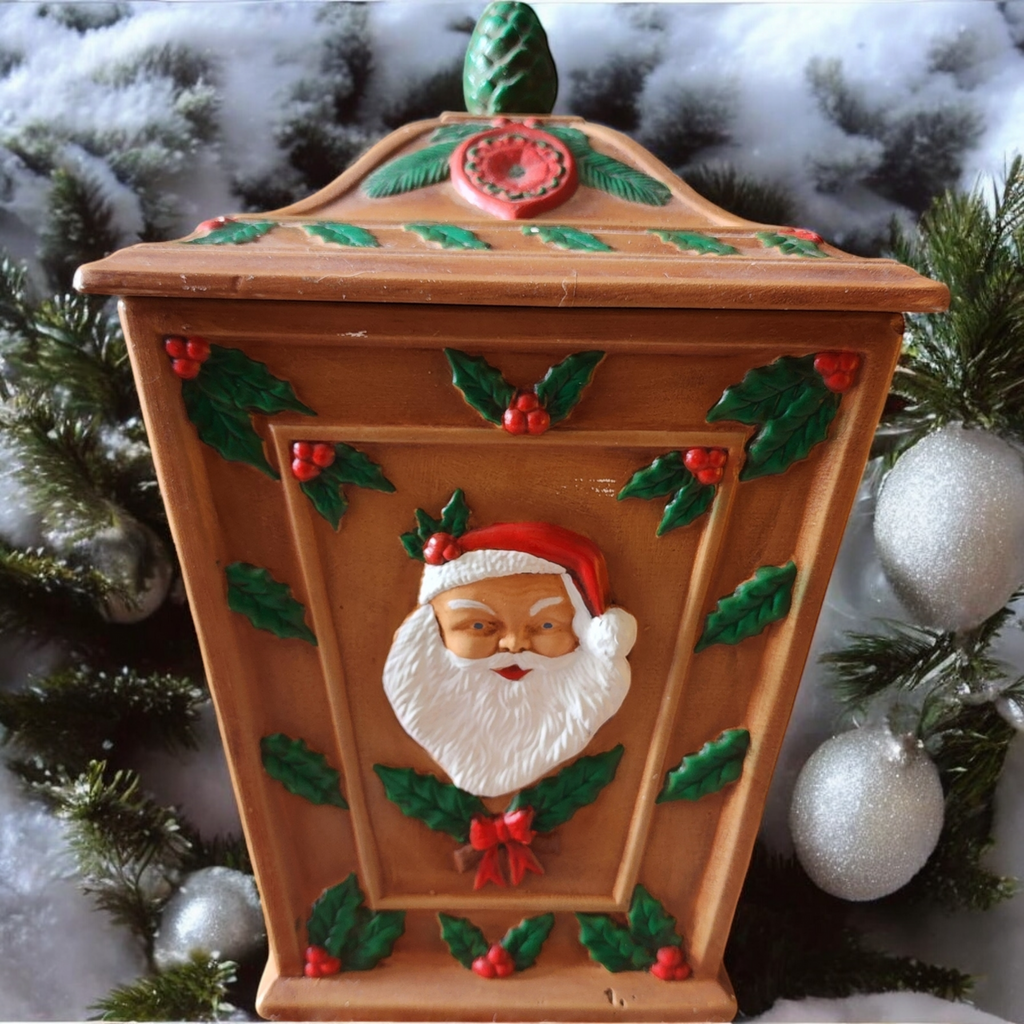 Festive Vintage Christmas Cookie Jar