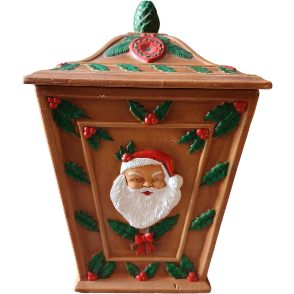 Festive Vintage Christmas Cookie Jar
