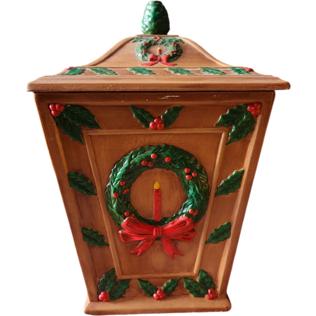 Festive Vintage Christmas Cookie Jar