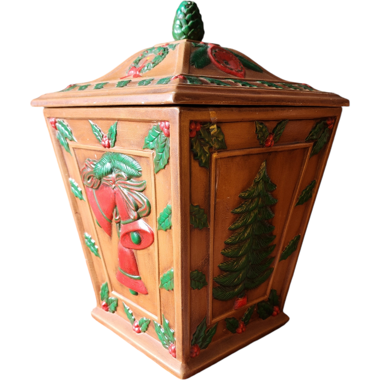 Festive Vintage Christmas Cookie Jar