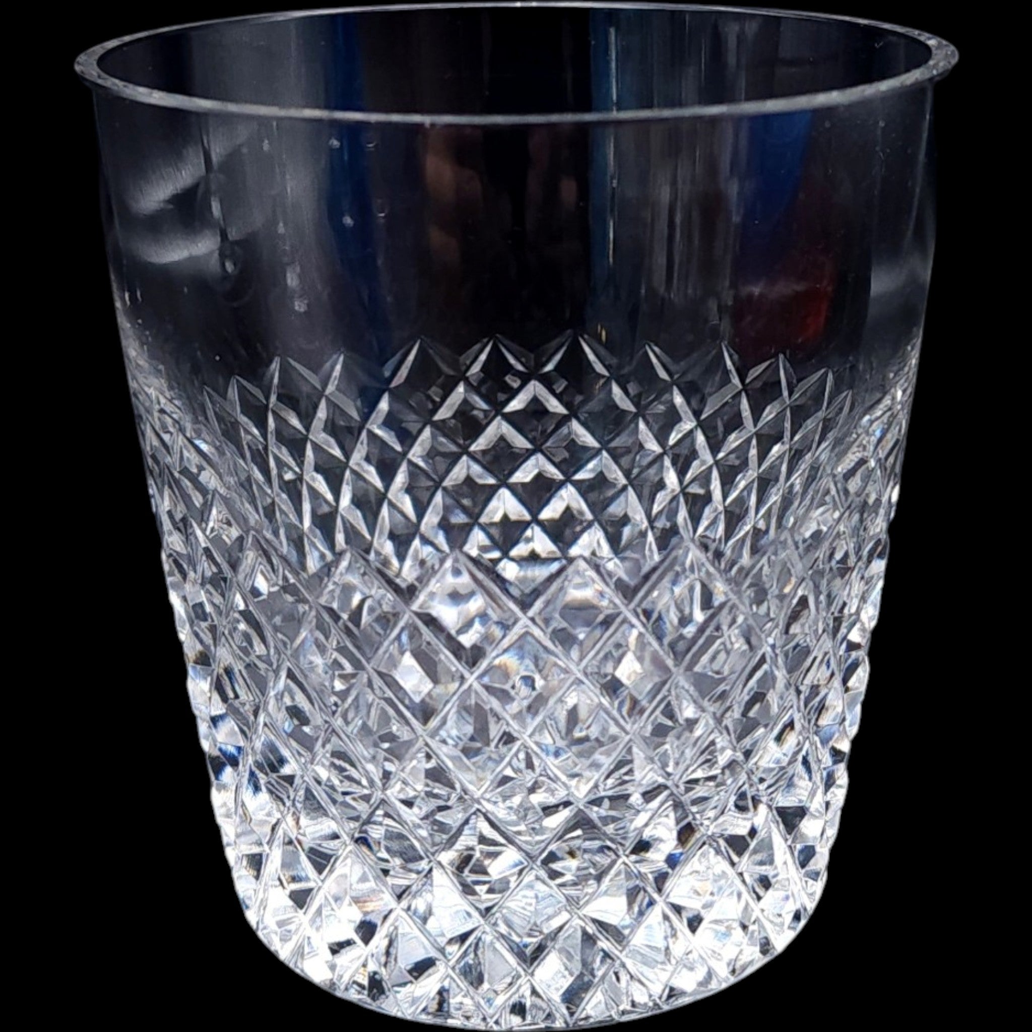 Fichtelberg Cut Crystal Whiskey Glass Diamond Pattern Old Fashioned Rocks Tumbler