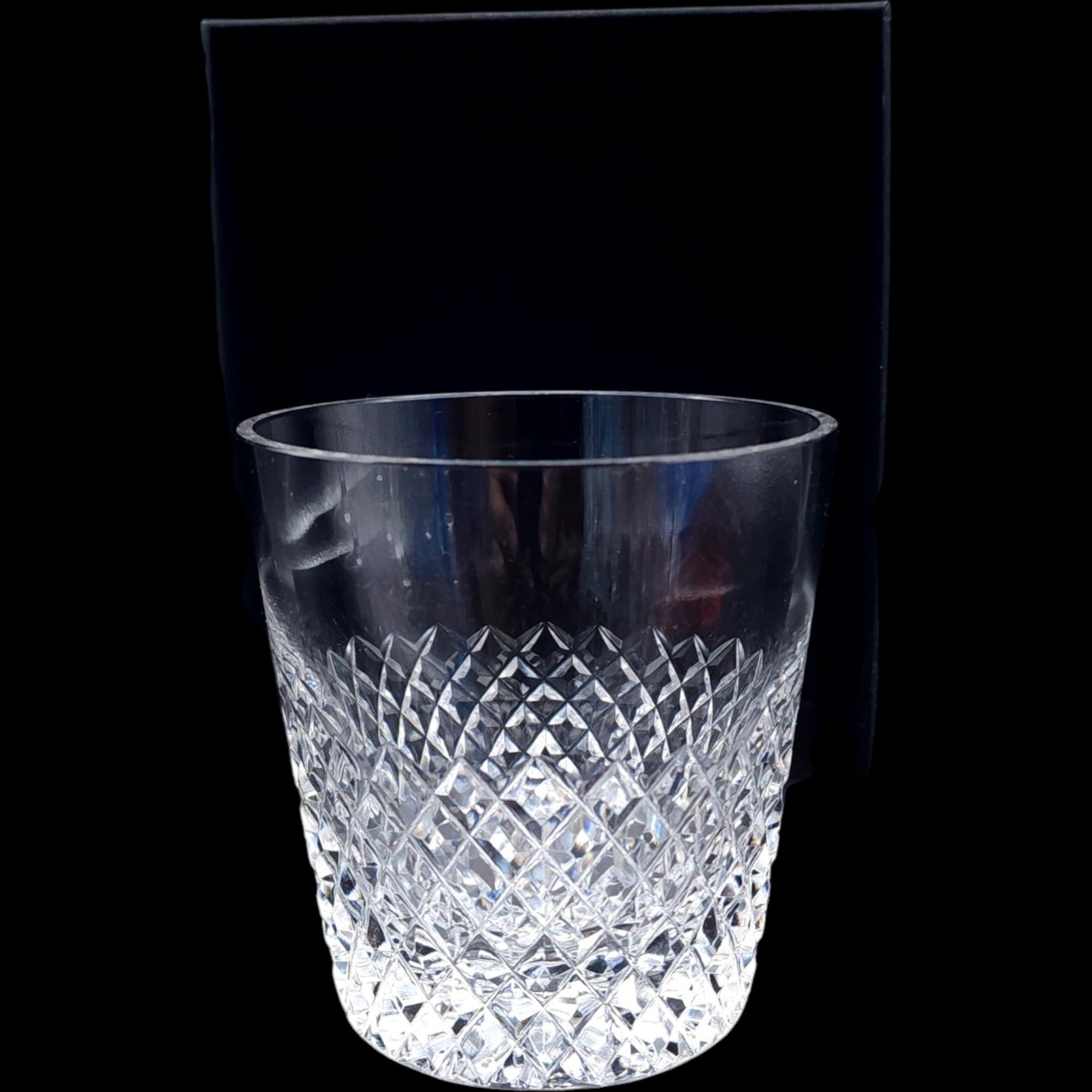 Fichtelberg Cut Crystal Whiskey Glass Diamond Pattern Old Fashioned Rocks Tumbler