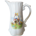 Fielder Keepsakes Porcelain Ruffled Top Edge & Sturdy Handle Easter Pitcher Collectible Piece