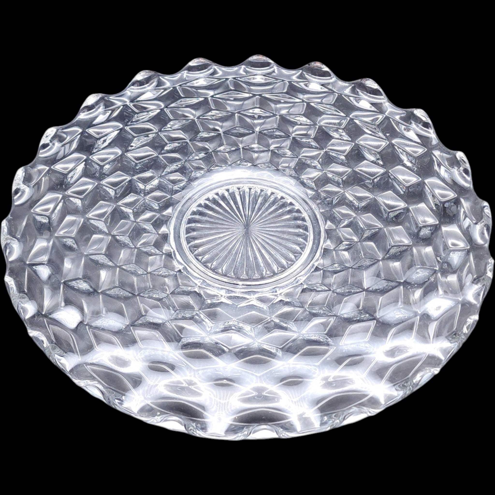 Fostoria American Clear Glass 13 Inch Torte Plate Platter