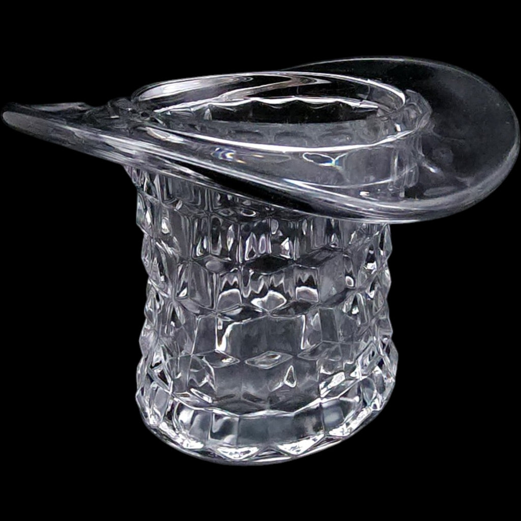 Fostoria American Clear Glass 4 Top Hat Topper Novelty Glass Vase