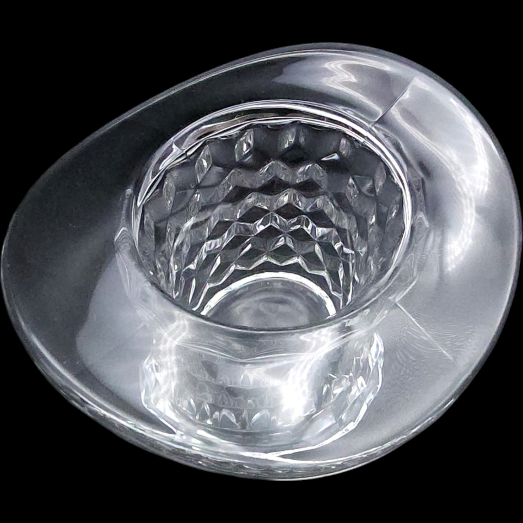 Fostoria American Clear Glass 4 Top Hat Topper Novelty Glass Vase