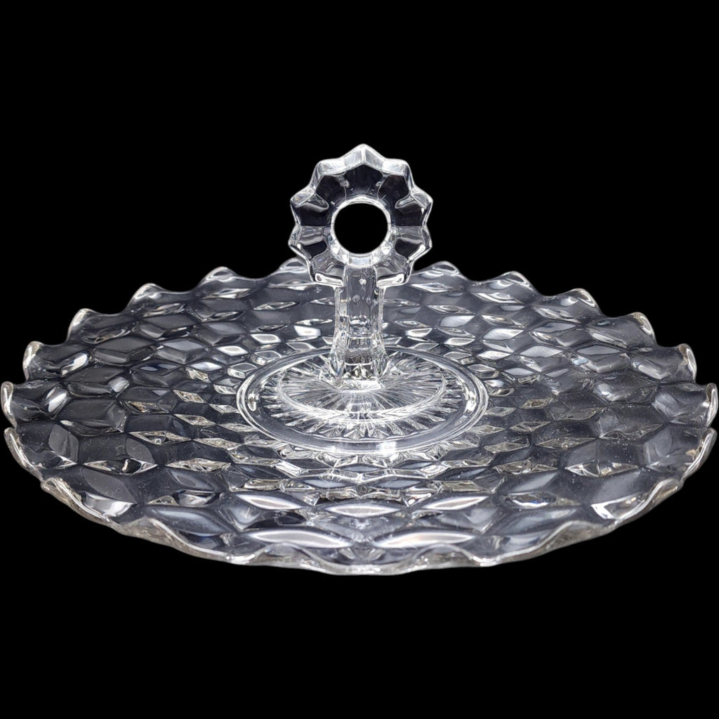 Fostoria American Clear Glass Center-Handled Server Tray