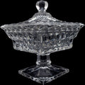 8" Fostoria American Clear Glass Pedestal Covered Wedding Bowl Dish with Lid