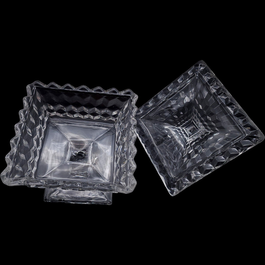 8" Fostoria American Clear Glass Pedestal Covered Wedding Bowl Dish with Lid