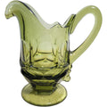 Fostoria Argus Green Glass Creamer Pitcher