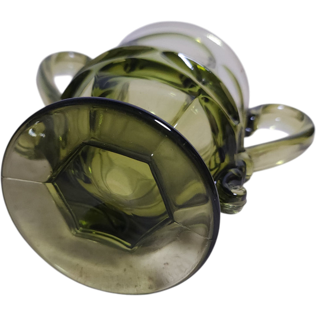 Fostoria Argus Green Glass Open Sugar Bowl