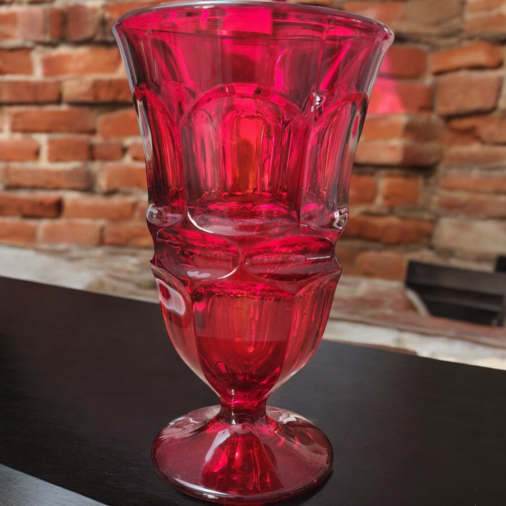 Fostoria Argus Ruby Red Heavy Pressed Iced Tea Glass
