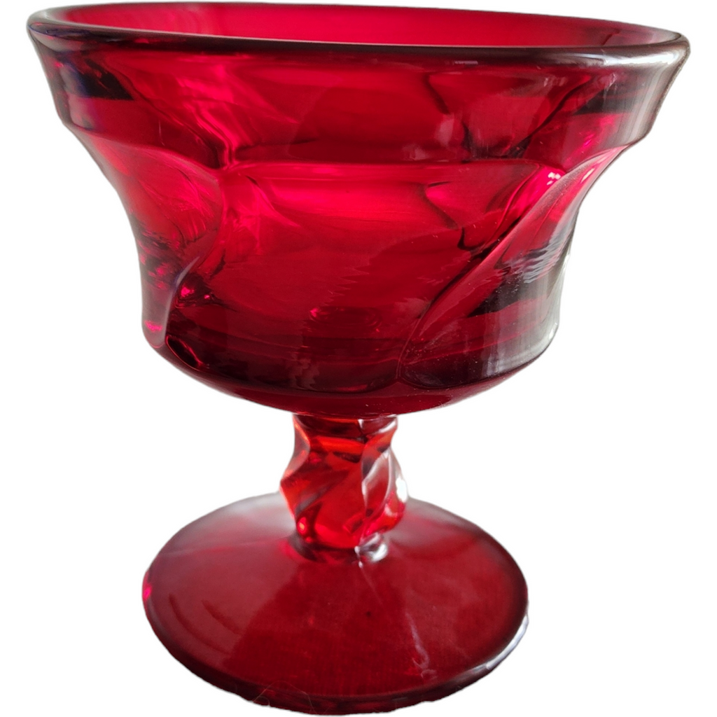 Fostoria Jamestown Ruby Red Heavy Pressed Champagne/Tall Sherbet Glass