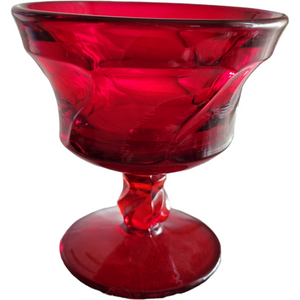 Fostoria Jamestown Ruby Red Heavy Pressed Champagne/Tall Sherbet Glass