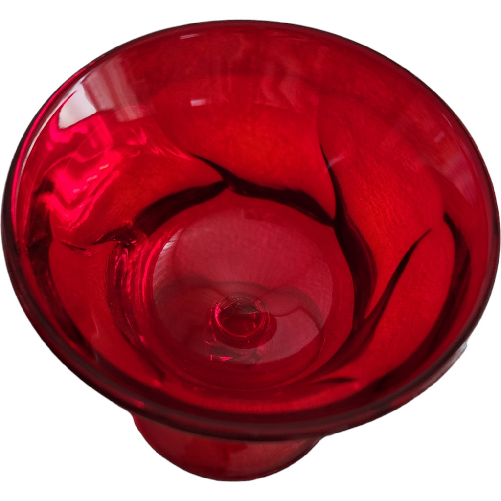 Fostoria Jamestown Ruby Red Heavy Pressed Champagne/Tall Sherbet Glass