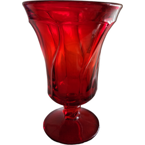 Fostoria Jamestown Ruby Red Heavy Pressed Iced Tea Glass