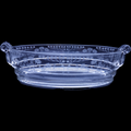 Fostoria Manor Clear Etch Oval Handled Bowl
