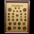 Framed U.S. 20th Century Coin Collection Wall Display