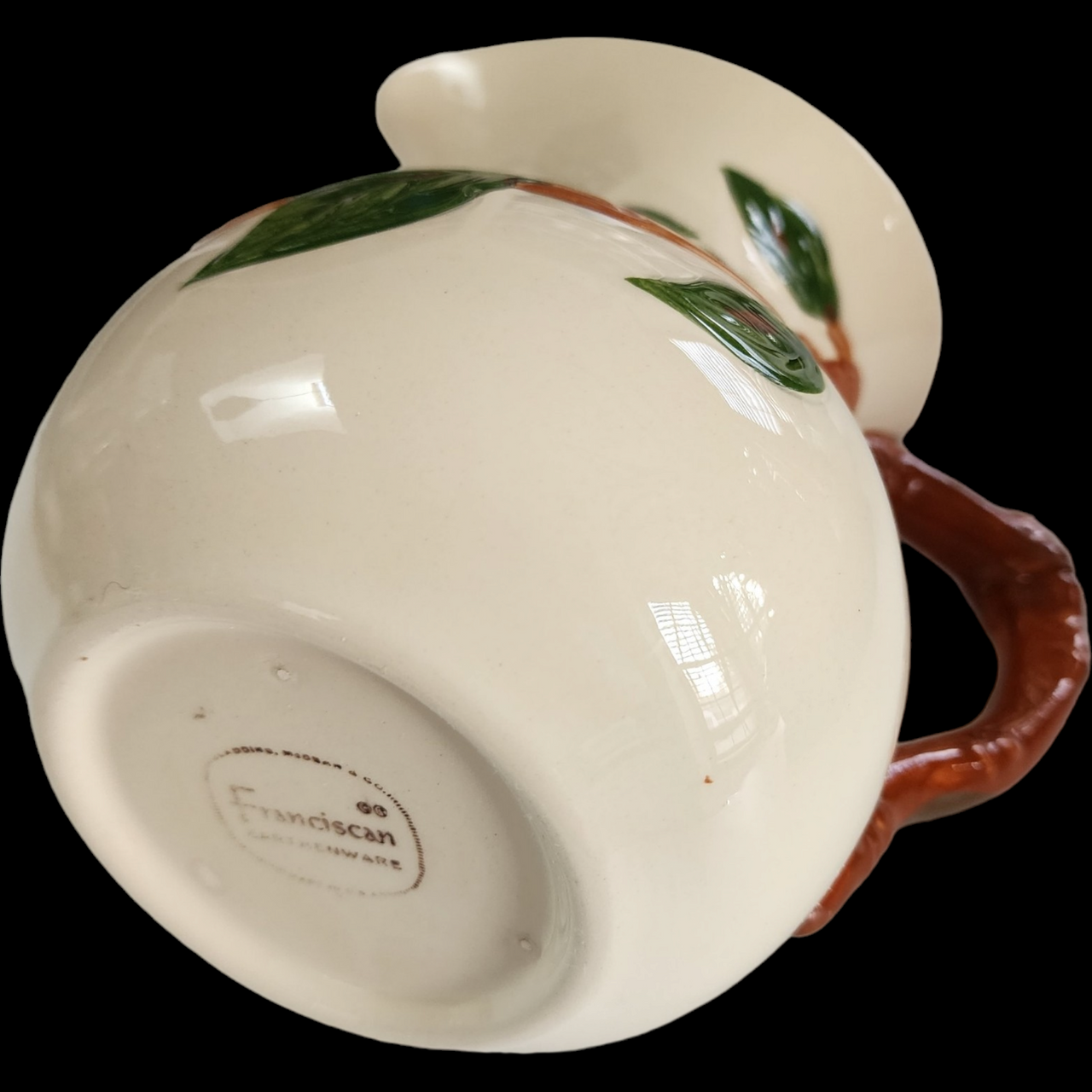 Franciscan Gladding McBean Apple 28 Oz Milk Pitcher USA Backstamp