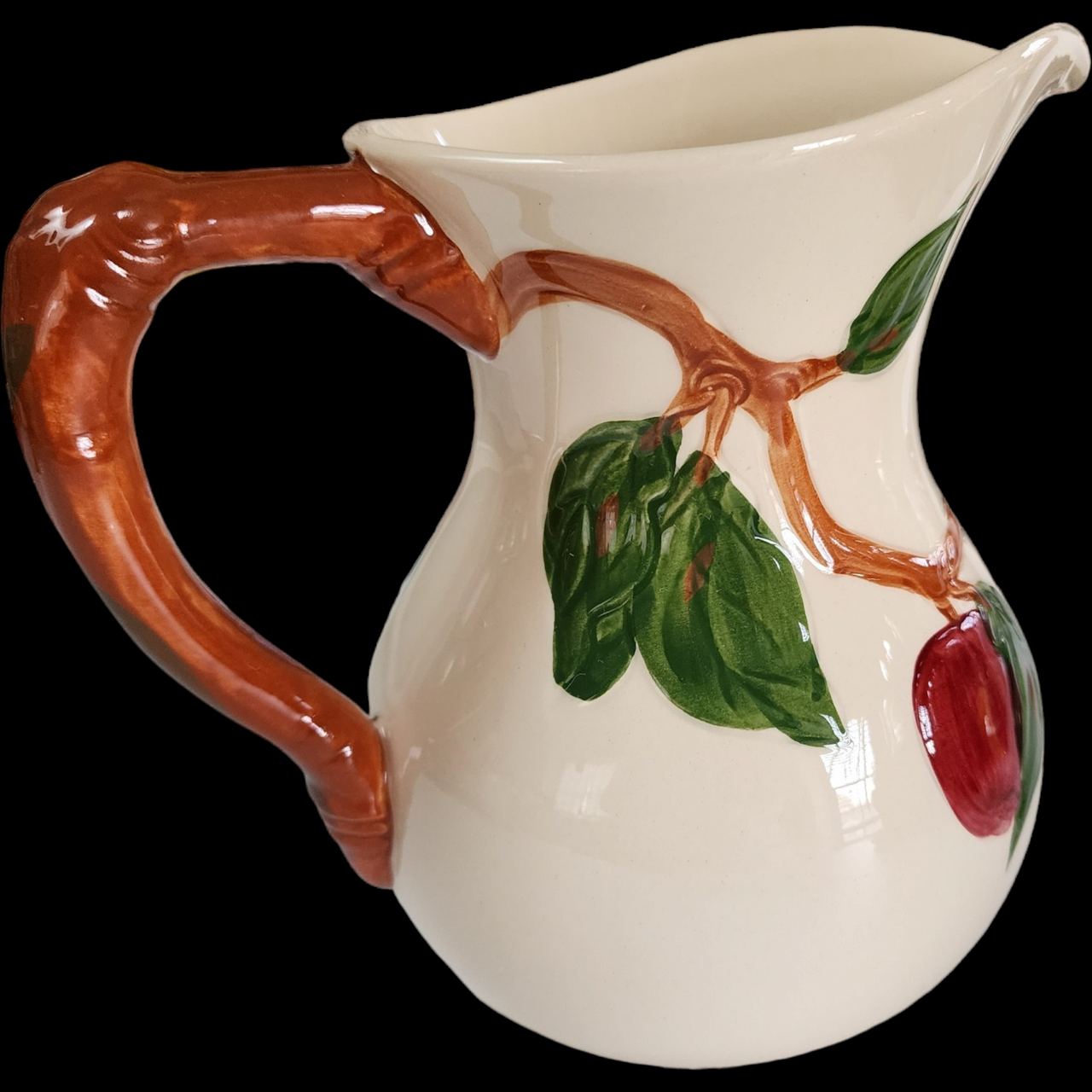 Franciscan Gladding McBean Apple 28 Oz Milk Pitcher USA Backstamp